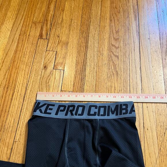Nike Pro Combat Pants Mens Large Compression Training Tights Black - Picture 8 of 10